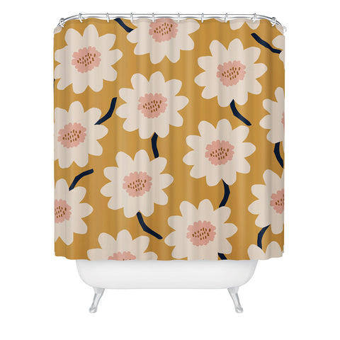 Gale Switzer Flower field yellow Shower Curtain