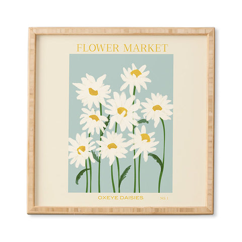 Gale Switzer Flower Market Oxeye Daisies Framed Wall Art