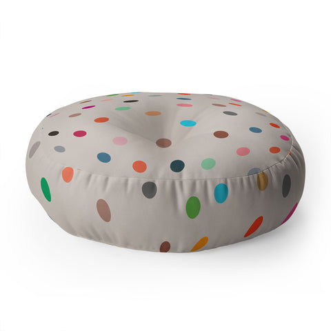 Garima Dhawan vintage dots 35 Floor Pillow Round