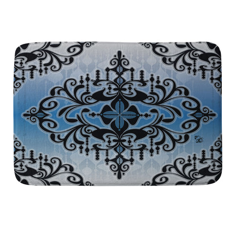 Gina Rivas Design Blue Romance Memory Foam Bath Mat