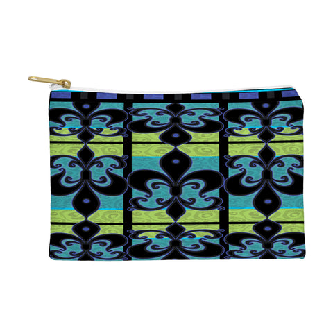 Gina Rivas Design Peacock Patch Greens Pouch