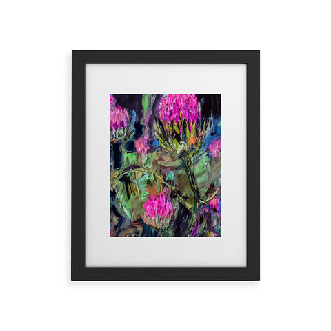 Ginette Fine Art Abstract Thistles Framed Art Print