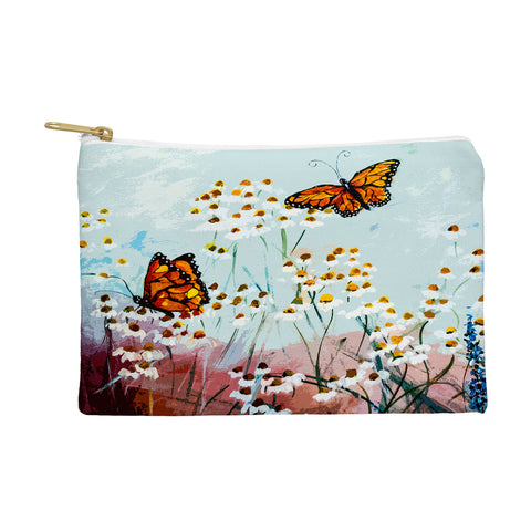 Ginette Fine Art Butterflies In Chamomile 1 Pouch