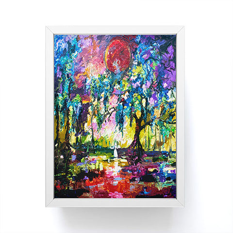 Ginette Fine Art Crimson Moon In Savannah Framed Mini Art Print