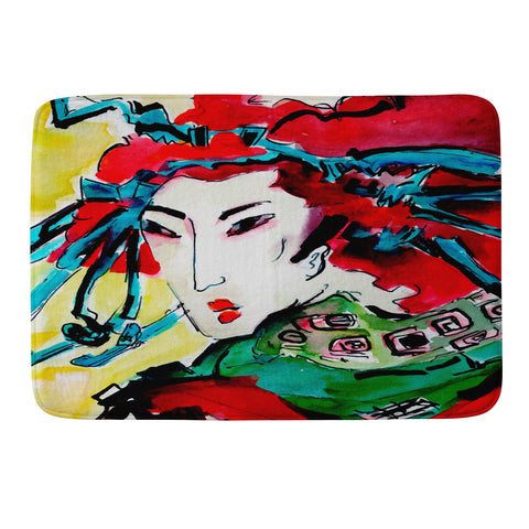 Ginette Fine Art Japanese Woman Memory Foam Bath Mat