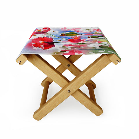 Ginette Fine Art My Lovely Garden Folding Stool