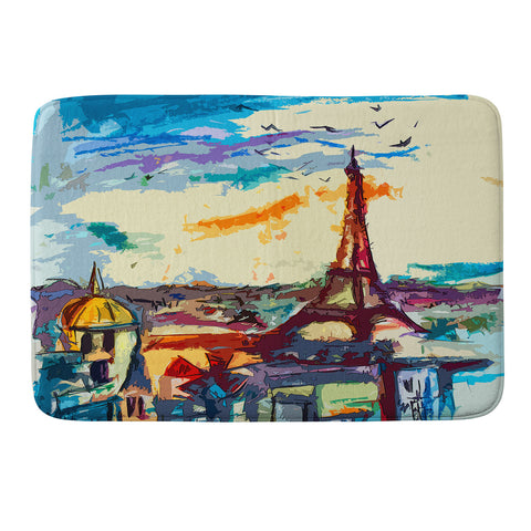 Ginette Fine Art Paris Skies Memory Foam Bath Mat