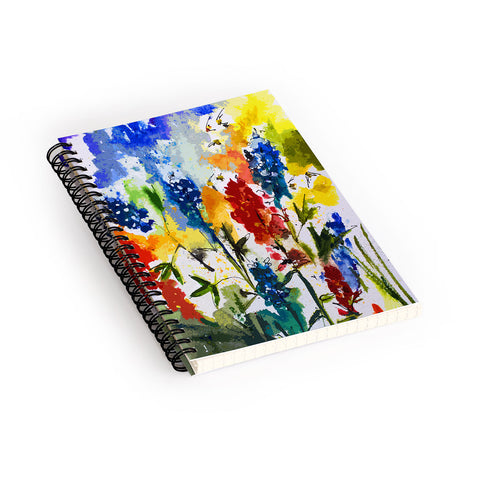 Ginette Fine Art Texas Blue Bonnets Spiral Notebook