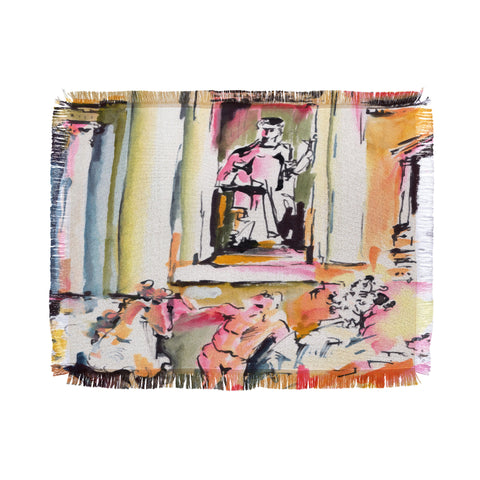 Ginette Fine Art Trevi Fountain Rome Italy 2 Throw Blanket