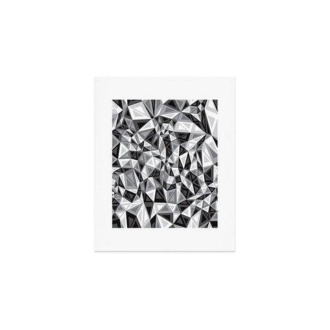 Gneural Triad Illusion Gray Art Print