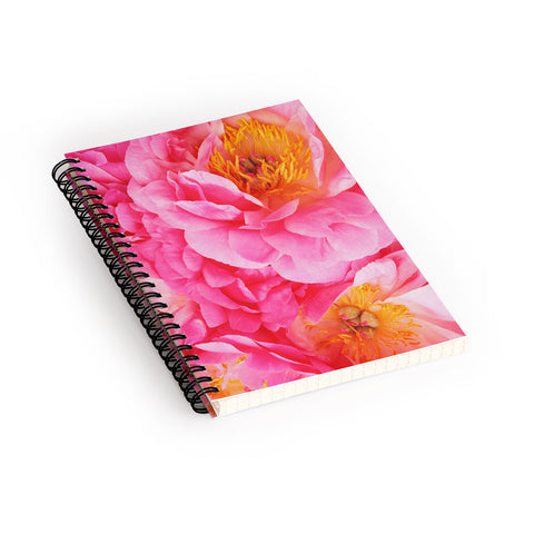 Happee Monkee Hot Pink Peony Spiral Notebook