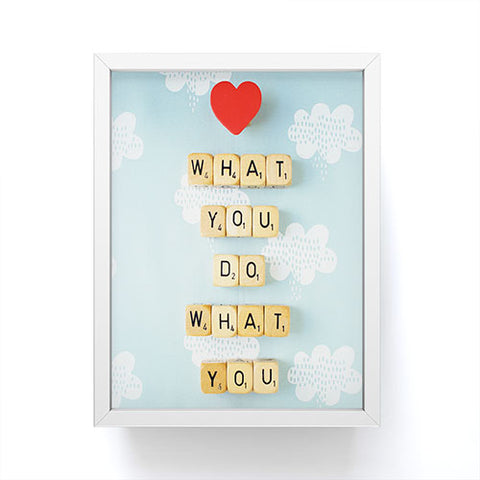 Happee Monkee Love What You Do Framed Mini Art Print