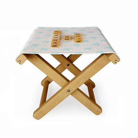 Happee Monkee Naughty or Nice Scrabble Folding Stool