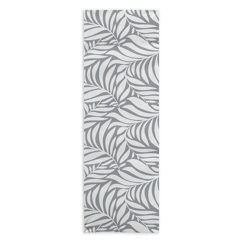 Heather Dutton Flowing Leaves Gray Yoga Towel