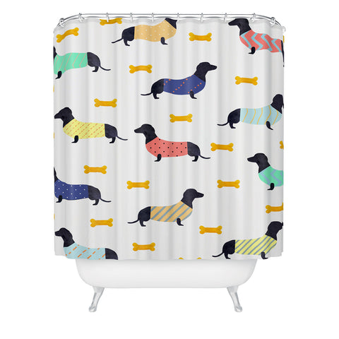 Hello Sayang Doggies Shower Curtain