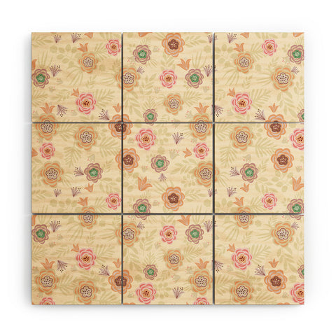 Hello Sayang Dreamy Spring Roses Wood Wall Mural