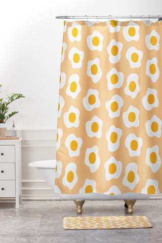 Hello Sayang Eggcellent Day For Eggs Shower Curtain And Mat