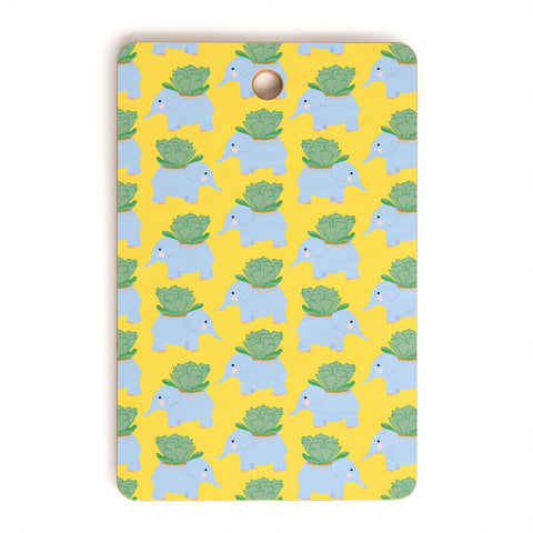 Hello Sayang Elephant Planter Cutting Board Rectangle