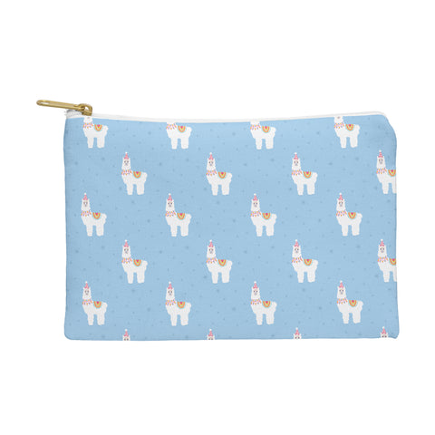 Hello Sayang Fa La La La Llama Blue Pouch