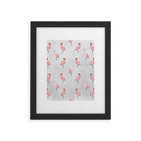 Hello Sayang Flaming Flamingo Framed Art Print