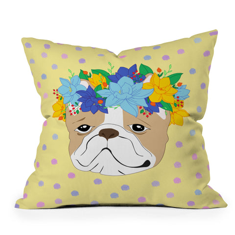 Hello Sayang Frenchies Throw Pillow