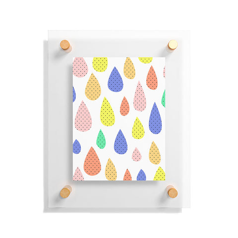 Hello Sayang Happy Raindrops Floating Acrylic Print