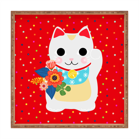 Hello Sayang Lucky Cat Square Tray