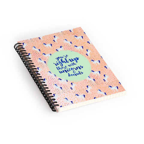 Hello Sayang Unicorns and Donuts Spiral Notebook