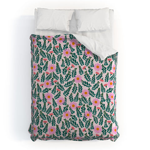 Hello Sayang Wild Daisies Pink Comforter