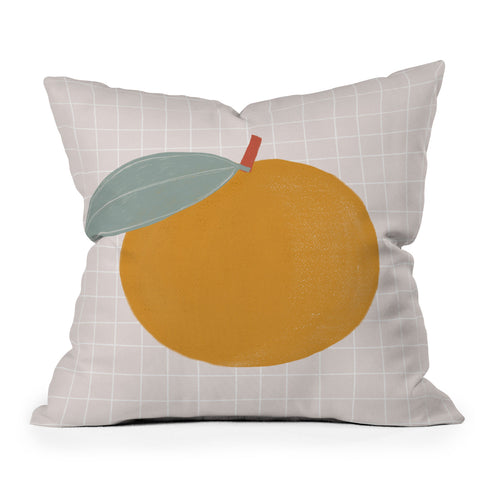 Hello Twiggs Orange Orange Throw Pillow
