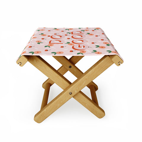 Hello Twiggs Peaches and Poppies Folding Stool
