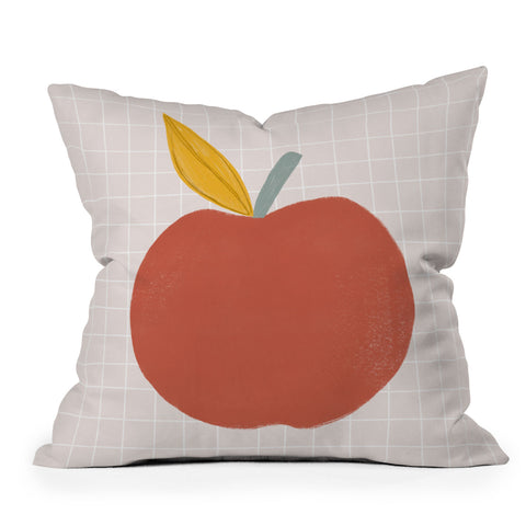 Hello Twiggs Red Apple Throw Pillow