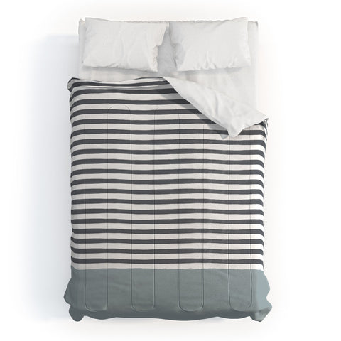 Hello Twiggs Watercolor Stripes Grey Comforter