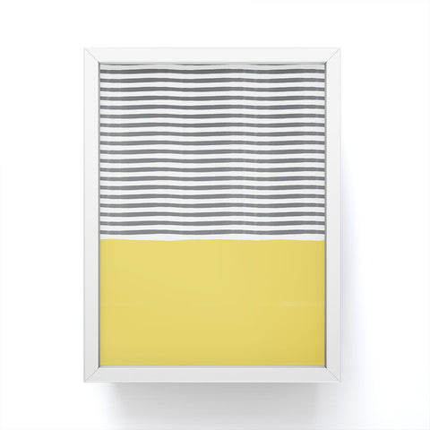 Hello Twiggs Watercolour Stripes Mustard Framed Mini Art Print