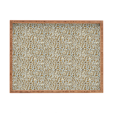 Holli Zollinger DECO LEOPARD GOLD Rectangular Tray