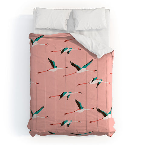 Holli Zollinger Flamingo Pink Comforter