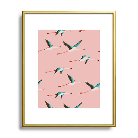 Holli Zollinger Flamingo Pink Metal Framed Art Print
