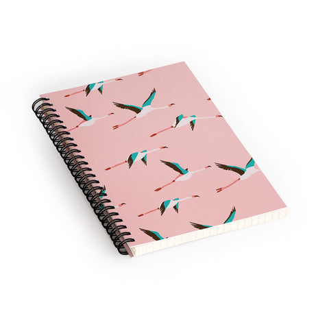 Holli Zollinger Flamingo Pink Spiral Notebook