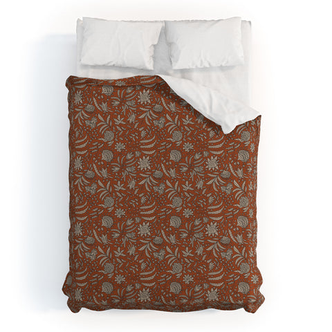 Holli Zollinger KAMAI RUST Duvet Cover