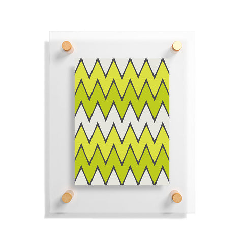 Holli Zollinger Lime Chevron Ombre Floating Acrylic Print