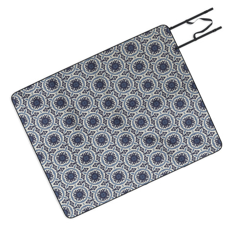 Holli Zollinger MADEIRA SUN TILE NAVY Picnic Blanket