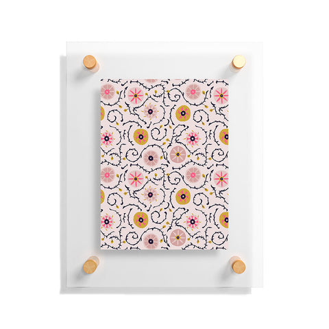 Holli Zollinger Suzani Pink Floating Acrylic Print