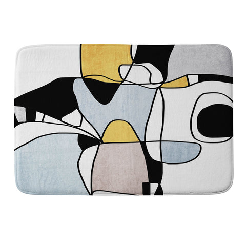 Irena Orlov Abstract Line Art 14 Memory Foam Bath Mat