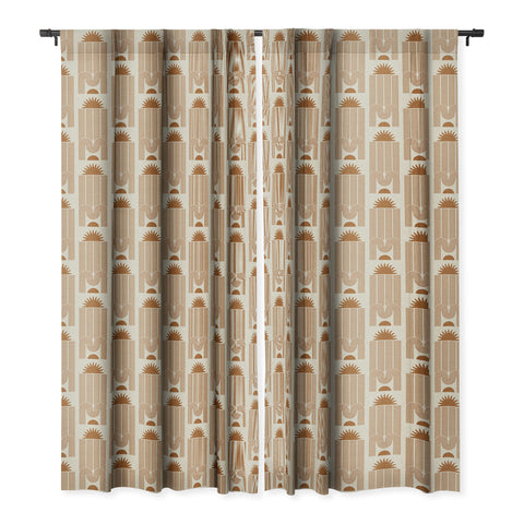 Iveta Abolina Arches and Sunset Beige Blackout Window Curtain