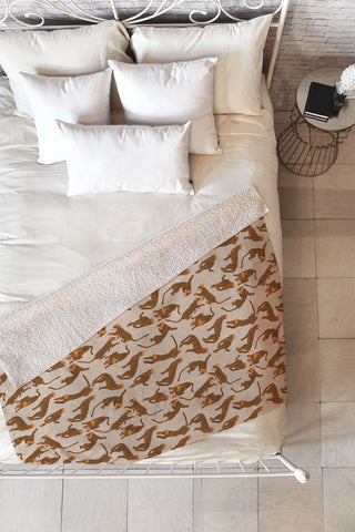 Iveta Abolina Cheetah Fashionista Fleece Throw Blanket
