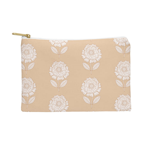 Iveta Abolina Floral Beige Coral Pouch