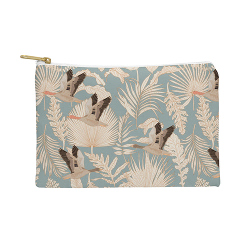 Iveta Abolina Geese and Palm Teal Pouch