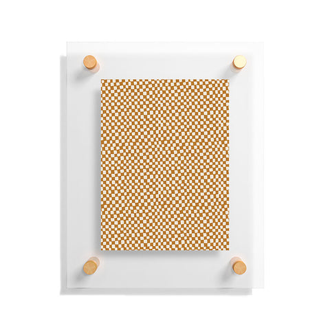 Iveta Abolina Lazy Checker Caramel Floating Acrylic Print