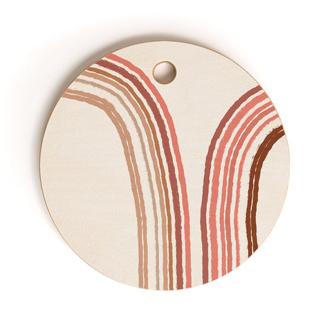 Iveta Abolina Mid Century Line Art VIII Cutting Board Round