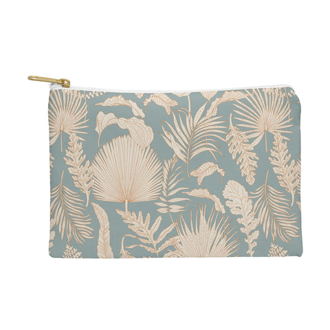 Iveta Abolina Palm Leaves Teal Pouch